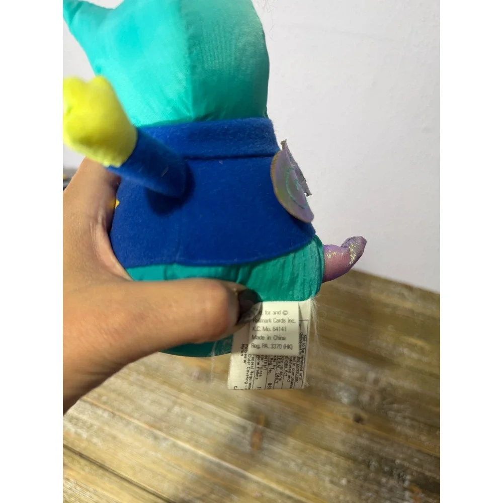 Vintage Hallmark Y2K Millennium Bug Plush Blue Teal Retro 2000 Souvenir Toy